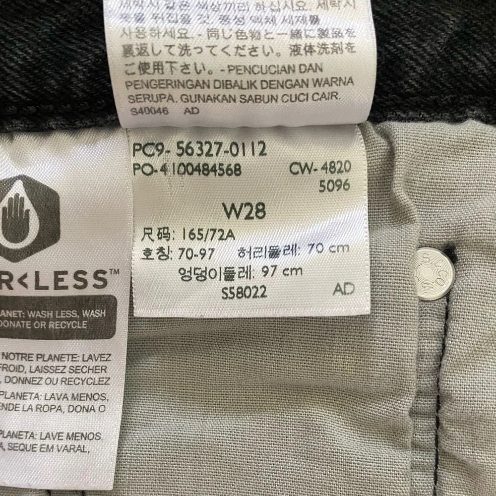 Levi's 501 Original Fit High-Rise Women's Jean Shorts Black Button Fly Size 28
